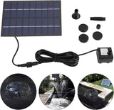 Solar Fountain for Bird Bath, 1.8W Solar Panel Water Pump Kit Outdoor Powered Fountain Decor with 4 Nozzle Long Cable for Small Pond Patio Garden Pool And Fish Tank