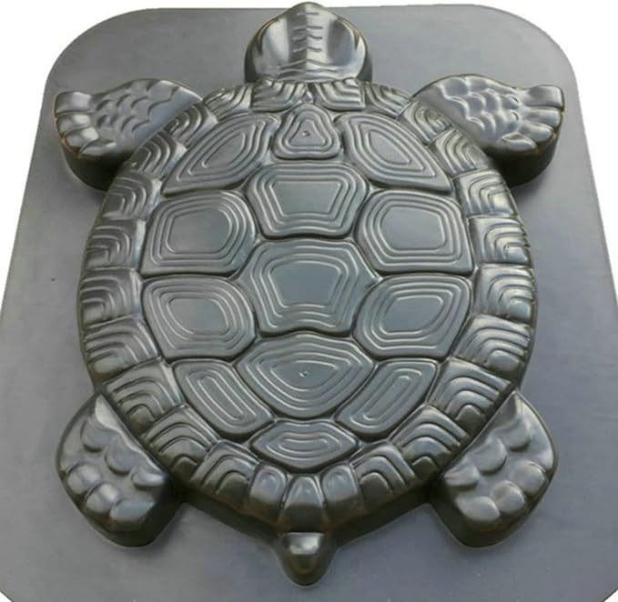 Turtle Stepping Stone Mold, Tortoise Shape Concrete Cement Mould Walk Maker, DIY Stepping Stone, Decorative Flower Garden Lawn Decor Tortoise Concrete Mould 15.75 "x 13.39" x 1.5 "