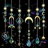 Crystal Suncatcher, 6 Pcs Sun Catchers for Indoor Windows Hanging Crystals Prism Rainbow Maker Ornaments for Garden Home Balcony Ceiling Cute Room Decor Wedding Party Gifts