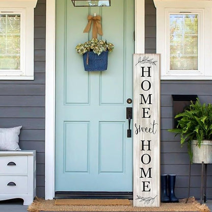 Home Sweet Home Porch Sign Wooden Welcome Sign Vertical Hanging Signs For Standing Front Porch Standing Farmhouse Porch Signs Outdoor Tall Sign Decorations Outdoor Welcome Signs for Porch 47.2H