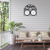 17Inch Large Outdoor Clock,Waterproof Wall Clock with Thermometer,Weatherproof Non-Ticking Quartz Battery Operated Decor Clock for Patio,Garden,Pool,Porch,House Warming Gifts