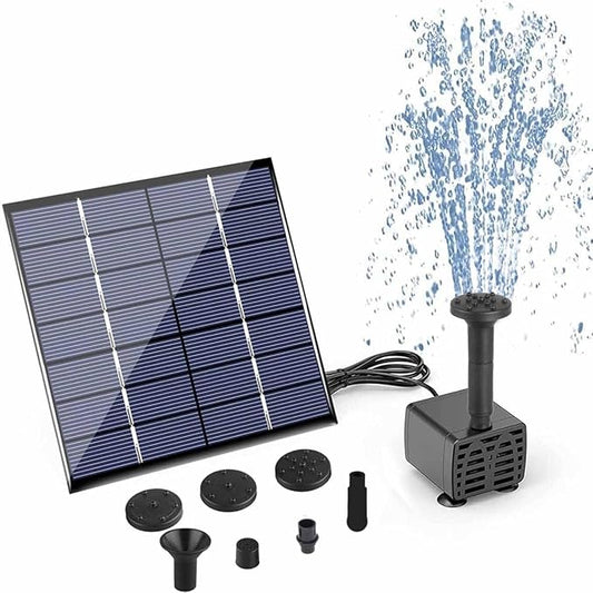 Solar Fountain with Panel Water Pump for Bird Bath Solar Panel Kit Outdoor Fountain for Outdoor Small Pond, Patio Garden and Fish Tank