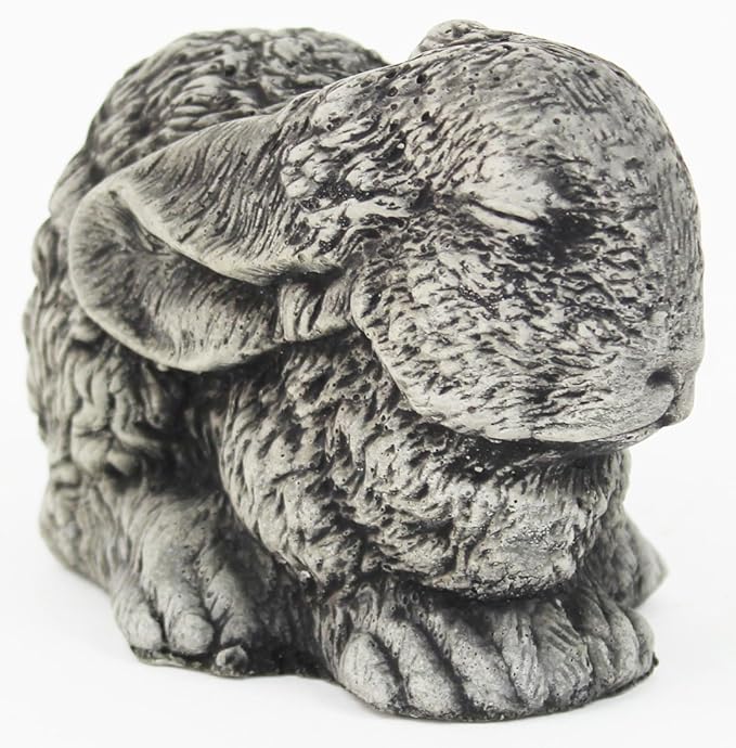Sleeping Bunny Concrete Garden Statue Cement Animal Figure Cast Stone Bunny Figurine Garden Sculpture Art Decorative Easter Rabbits