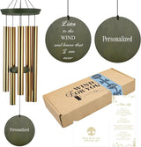 ASTARIN Memorial 36" Wind Chimes, Personalized Name Sympathy Wind Chime, in Memory of Loss Mom Loved One, Large Deep Tone Bereavement Windchimes, Listen to The Wind(Produced in USA)