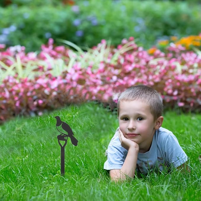 VANZACK Bird Garden Stake Decorative Iron Art Lawn Ornament for Outdoor Decor Beautiful Combinations for Patio and Weather-Resistant Design for Garden