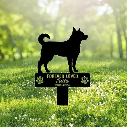 Custom Norwegian Lundehund Dog Metal Memorial Garden Stake Personalized Pet Grave Marker Name Sign Remembrance Stake Decor Sympathy Dog Loss,Outdoor Statues for Yard Garden Lawn Patio Pathway Grave.