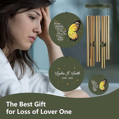 ASTARIN Sympathy Wind Chimes for Loss of Loved Ones Dad Mom, Memorial Wind Chimes Customizable, in Memory of Mother/Father, Remembrance Gifts(Produced in USA)