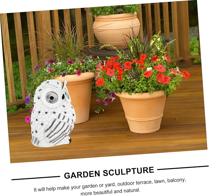 Solar Powered Sculpture Resin Figurine for Garden and Outdoor Decor Lifelike Pastoral Statue for Lawn Patio Balcony Indoor and Outdoor Use Detailed Craftsmanship