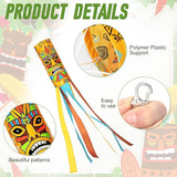 Relaxweex 2 Pcs Tiki Party Decorations 40 Inch Hawaiian Windsocks Tiki Outdoor Decorations Luau Tropical Windsock Hawaiian Hanging Decor for Birthday Summer Jungle Party Decoration Hawaii Bar Supplies