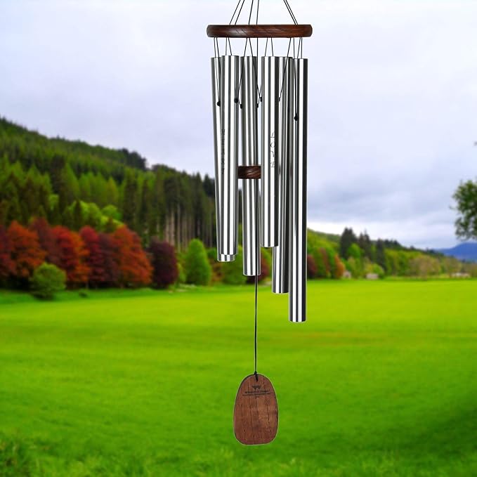 Woodstock Chimes Signature Collection, Affirmation Chime, 25'' Love Inspirational and Memorial Wind Chimes for Outdoor, Patio, Home or Garden Décor (AFLSB)