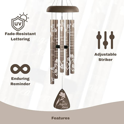 Carson 30" 'Angels' Arms' Memorial Wind Chime- Garden/Patio/Porch Outdoor Decor