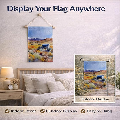 Caroline's Treasures Nevada Sagebrush in Watercolor Garden Flag Mailbox Flag Decorative Yard Flag Banner Outside Patio Artwork Yard Flower Beds, Garden Size, Multicolor