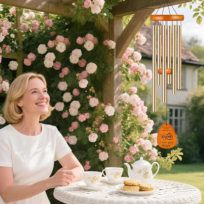 Gifts for Mom, Moms Wind Chimes, Best Gift for Mom Birthday Gifts from Daughter Son, Love Reminder Gifts for Mother