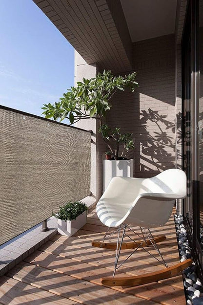 Alion Home Elegant Privacy Screen for Backyard Fence, Pool, Deck, Patio, Balcony and Outdoor Paneling - Include Zip Ties (2 x 26 FT, Walnut)