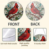 Cardinal Window Hanging Suncatcher, Indoor Window Wall Art, Cardinal Remembrance Gifts, Cardinals Memorial Gifts for Loss of Loved One, Women Grandma Mom, Mothers Day Birthday