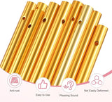 M METERXITY 20-Pack Wind Chime Tubes, Aluminum Wind Chime Empty Tubes, Metal Wind Bell for Adults Arts and Crafts/DIY Home Garden Outdoor Hanging Decorations [1x13cm, Gold]