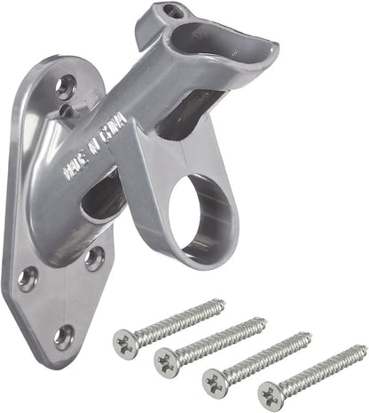 Evergreen Flag Bracket Two-Position 45 and 90 Deg | Aluminum | Silver | Hardware Incl | Outdoor Home and Garden Décor | Residential or Commercial | Wood Metal Plastic Pole - Not Included