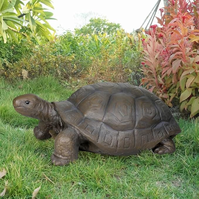 SKYFIRE Large Turtle Statues for Garden - 29.5' x 15.7' x 11.8' Fiber Reinforced Concrete Figurines, Garden Sculptures & Statues for Outdoors, Lawn, Yard, Indoor - Tortoise Outdoor Decor