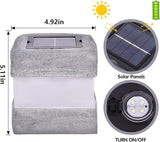 2 Pack Solar Rock Lights Outdoor - Solar Powered Landscape Ground Fake Rocks Light Waterproof with Warm LED Lights for Table Patio Yard Garden Pathway Walkway Decor(Grey)
