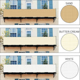 LOVE STORY Custom Size 3'x23' Butter Cream Balcony Privacy Screen,UV Block Privacy Fence Screen,90% Shield for Outdoor Pool Garden Apartment Railing