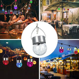 SUNWIND Hanging Solar Ball Lights Outdoor - 8 Pack Auto Color Changing Cracked Glass Decorative Garden Lights Hanging Solar Lanterns for Yard, Patio, Fence, Tree, or Holiday Decoration(Multi-Color)