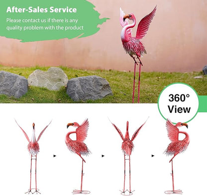 Goodeco Garden Flamingo Yard Decorations - Pink Flamingo Statue with Flying Wings for Yard Patio Decoration, Gardenning Gifts, Perfect Flamingo Gifts, Eye-Catching Ornament for Indoor and Outdoor Use