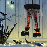 Happyyami 2Pcs Halloween Witch Legs Wicked Witch Legs with Shoes Stuffed Witch Halloween Decorations for Halloween Outdoor Indoor Decor (Random Color)