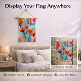 Caroline's Treasures Wyoming Indian Paintbrush in Watercolor Garden Flag Mailbox Flag Decorative Yard Flag Banner Outside Patio Artwork Yard Flower Beds, Garden Size, Multicolor