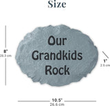 Let's Make Memories Personalized Rockin' Family Garden Stones - Garden Décor - Large - Customize Message