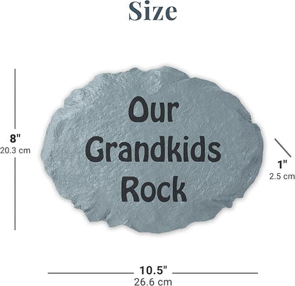 Let's Make Memories Personalized Rockin' Family Garden Stones - Garden Décor - Large - Customize Message