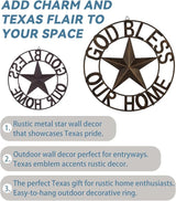 Ontrip 26" Metal Barn Star Wall Decor, Rustic Western Lone Star Metal Wall Art, Powder-Coated Iron, Indoor/Outdoor Porch Patio Fence Fireplace Farmhouse Decor, Housewarming Gift