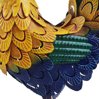 Metal Rooster Statue Garden Chicken Sculpture Decoration Metal Yard Art for Yard Outdoor Indoor Decoration (#M)