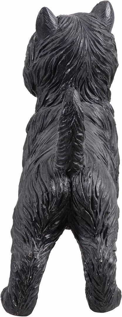 Hi-Line Gift Ltd. Cairn Terrier Statue Black Life Size Home Decor Garden Yard Statue