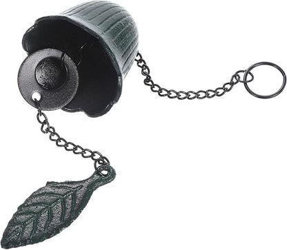 PATIKIL Japanese Wind Chime, Temple Bells Retro Outdoor Hanging Metal Iron Wind Chime for Outside Garden, Leaf, Green