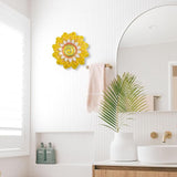 AHYS Metal Flowers Wall Decor Indoor Outdoor Metal Wall Art for Home Farmhouse Living Room Bedroom Bathroom Garden Decorations - Yellow