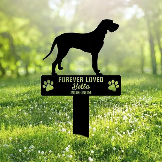 Custom Wirehaired Vizsla Dog Metal Memorial Garden Stake Personalized Pet Grave Marker Name Sign Remembrance Stake Decor Sympathy Dog Loss,Outdoor Statues for Yard Garden Lawn Patio Pathway Grave.