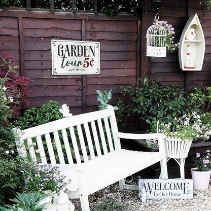 Funny Garden Decor Metal Sign - 12" x 8", Outside Signs, Gifts for Gardener, Plant Lover