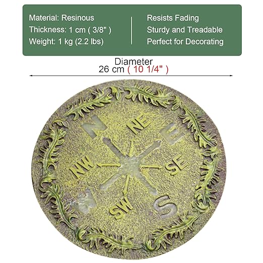 Luminous Garden Stepping Stone, Retro Style Outdoor Backyards Pathway Décor Step Stones, Weatherproof Garden Landscaping Decorative Stone (Size : Style3)