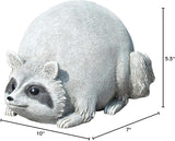 Roman 16278 Raccoon Pudgy Pals Grey 10 x 5.5 Inch Resin Stone Indoor Outdoor Garden Figurine
