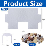 Adnee 17 Pcs Pond Waterfall Spillway Filter Media, 8 Inch Waterfall Box Filter Pad with Bracket and Ceramic Rings, Reusable Pond Filter Replacement Mat to Maintain Water Quality, No Spillway Included