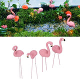 4 Pcs Pink Flamingo Garden Statues – Stylish and Vivid Lawn Decorations with Fine Details Suitable for Yards, Patios, and Gifts