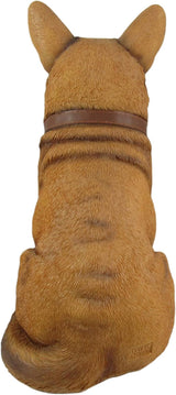 Charming 11.5 Inch Realistic Welsh Corgi Dog Statue with Reversible Sign Perfect for Indoor and Outdoor Pet Decor - Ideal for Home, Garden, Porch, and Patio Accent