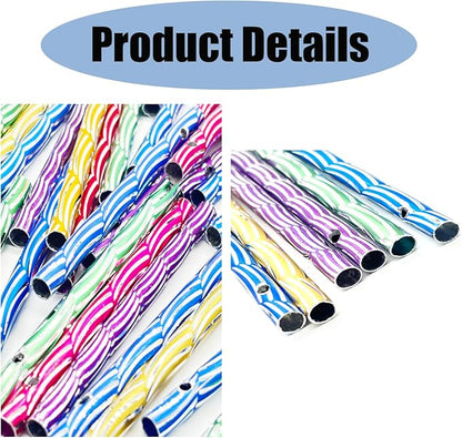100 Pcs Aluminium Wind Chime Tubes, Aluminum Wind Chime Empty Tubes Parts Kit for Decor, Outdoor Hanging Decor, Adults Arts and Crafts, DIY
