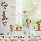 Wind Chimes for Outside - Sloth Gifts for Women Mom Grandma Metal Windchime with Greeting Card Garden Yard Patio Hanging Decor Thanksgiving Christmas New Year Art Decoration Birthday Gift