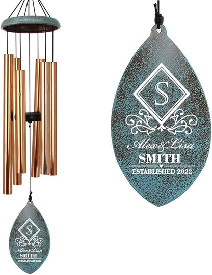 Personalized Wind Chimes for Anniversary, 36" 50th Anniversary Wedding Wind Chime Gifts for Loved One, Happy 50th Decorations for Parents, Couples, Husband, Wife, Friends(Produced in USA)
