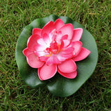 5Pcs Lily Pads for Ponds, Artificial Lotus- Water Lily Pads Leaves & Floating Foam Lotuses for Garden Fish Pond Aquarium Pool Wedding Decor