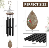 ASTARIN Custom Cardinal Memorial Wind Chimes, 35" Sympathy Gifts Wind Chime for Loss of Mom Dad Sister Son, Personalized Name Date Bereavement Condolence Gift for Outside Outdoor, Produced in USA