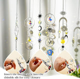 H&D HYALINE & DORA DIY Crystal Suncatcher Assembly Craft Kits for Adults 215pcs Rainbow Prisms Beads Pendant Crystal Window Sun Catchers Hanging Ornament Indoor Outdoor Decor, Silver