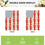 AVOIN colorlife Myosotis Poppy Memorial Day House Flag 28x40 Inch Double Sided Outside, Patriotic American Flag Yard Outdoor Decoration