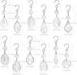 kanpura Crystal Chandelier Prisms,Crystal Sun Catcher Kit,Rainbow Hanging Crystals Suncatcher for Window, Christmas Tree,Home Decor(Clear,12pcs)
